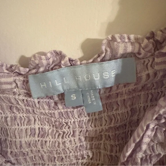 Hill House The Paz Top Linen Women's Size S Lilac Stripe - Picture 7 of 7